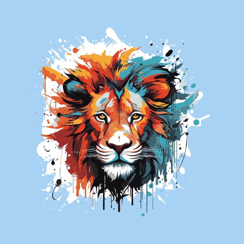 Löwe Tier Pop Art Kopf