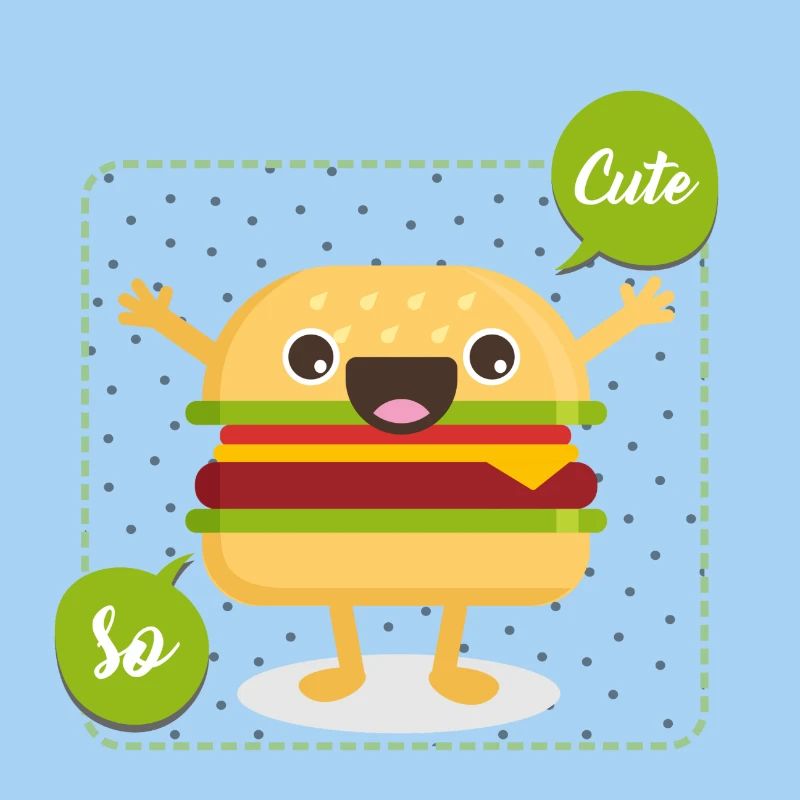 cute hamburger