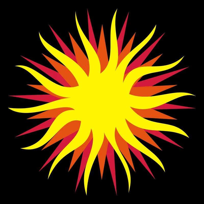 Sonne - 3 Farb Vektor