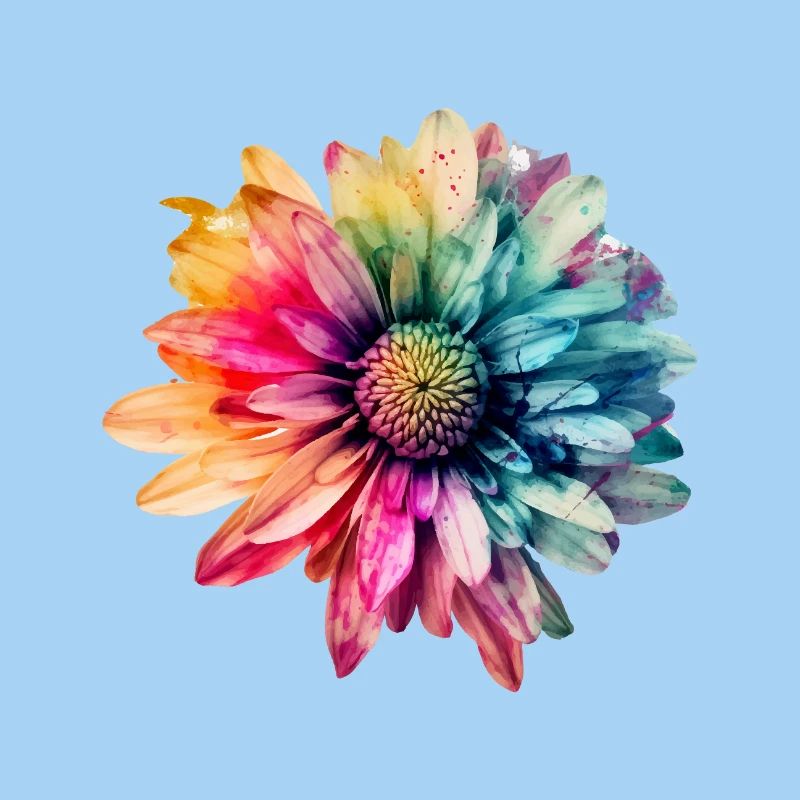 Multi-Colored Flower 1