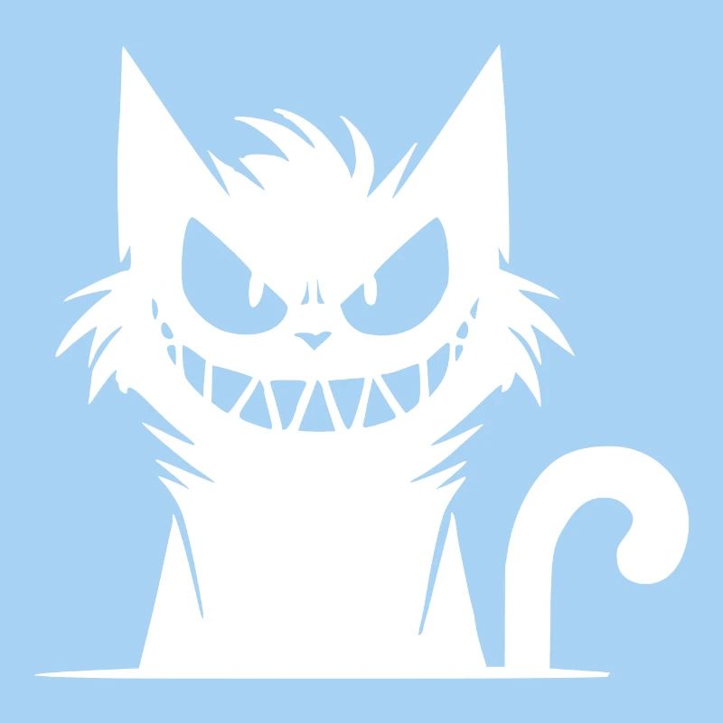 Gemeine hinterlistige Katze mit irrem Blick