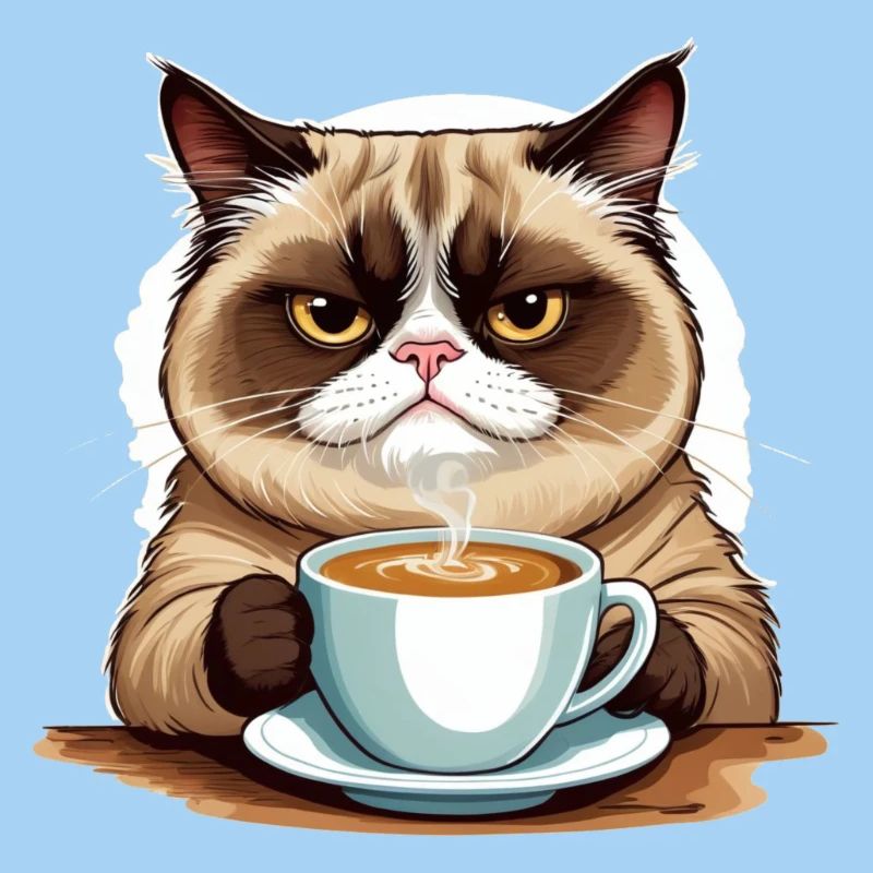 Grumpy Morning Cat