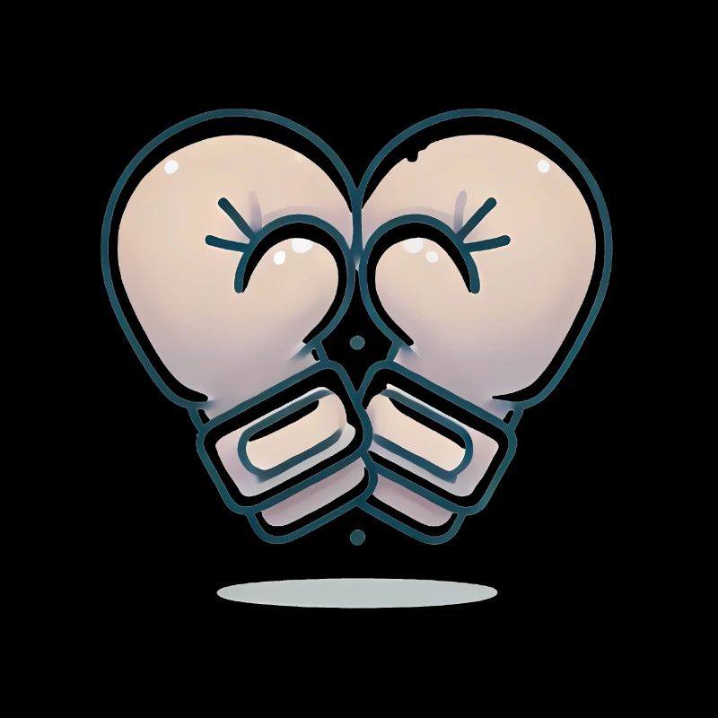 Herzförmiges Boxhandschuhdesign