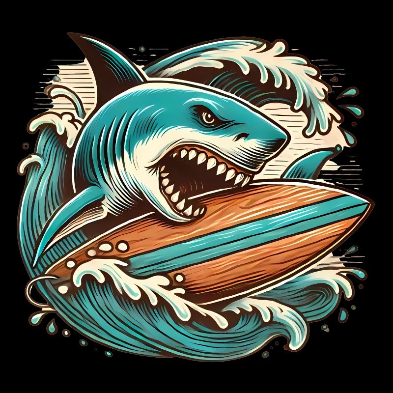 Fierce Shark Surfing Adventure