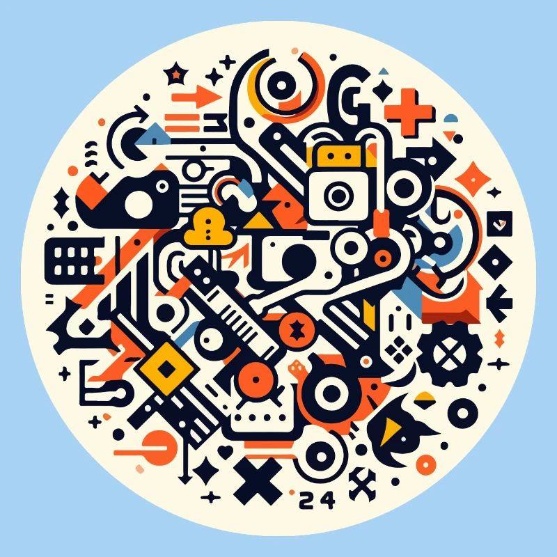 Abstract Symphony of Technology