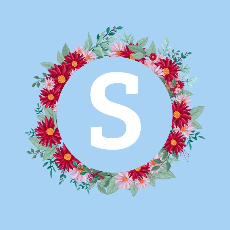 Blumenkrone des Buchstabens