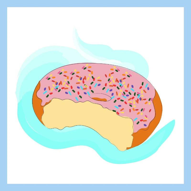 Rosa Zuckerguss-Donut