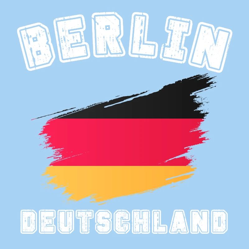 Berlin Deutschland - Pinselstrich Flaggen-Design