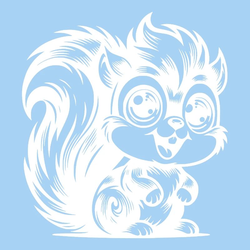 Écureuil avec de grands yeux dessin animé Dessin