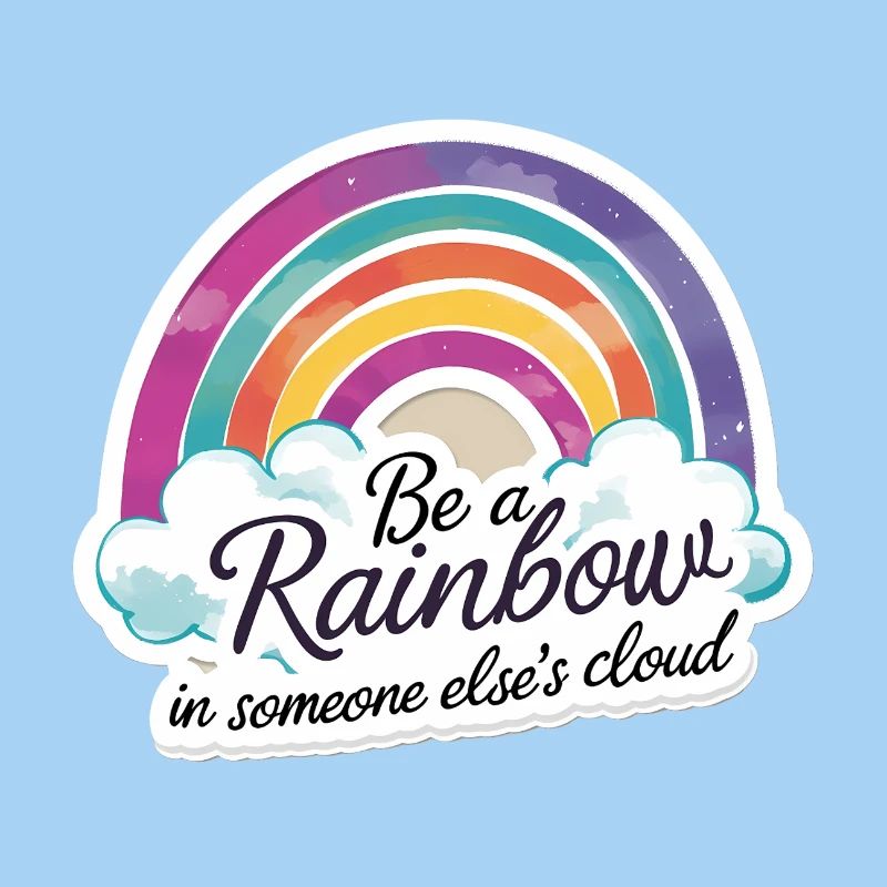 Sei ein Regenbogen in der Wolke eines anderen Bunten