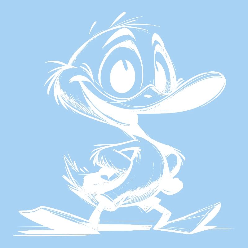 Bébé canard avec dessin de coup de bec géant