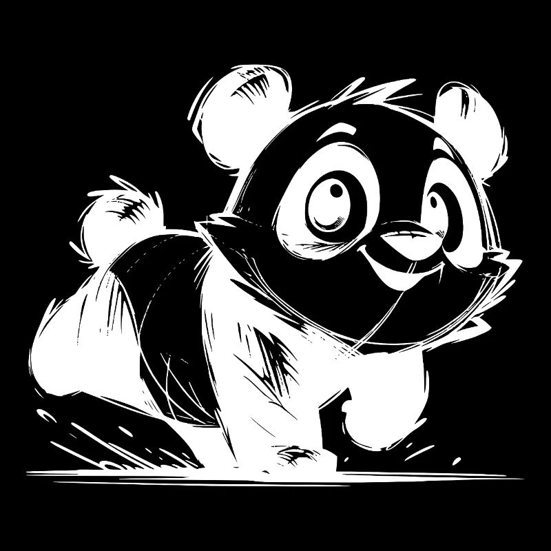 Panda Bébé Enfants Dessin Au Crayon