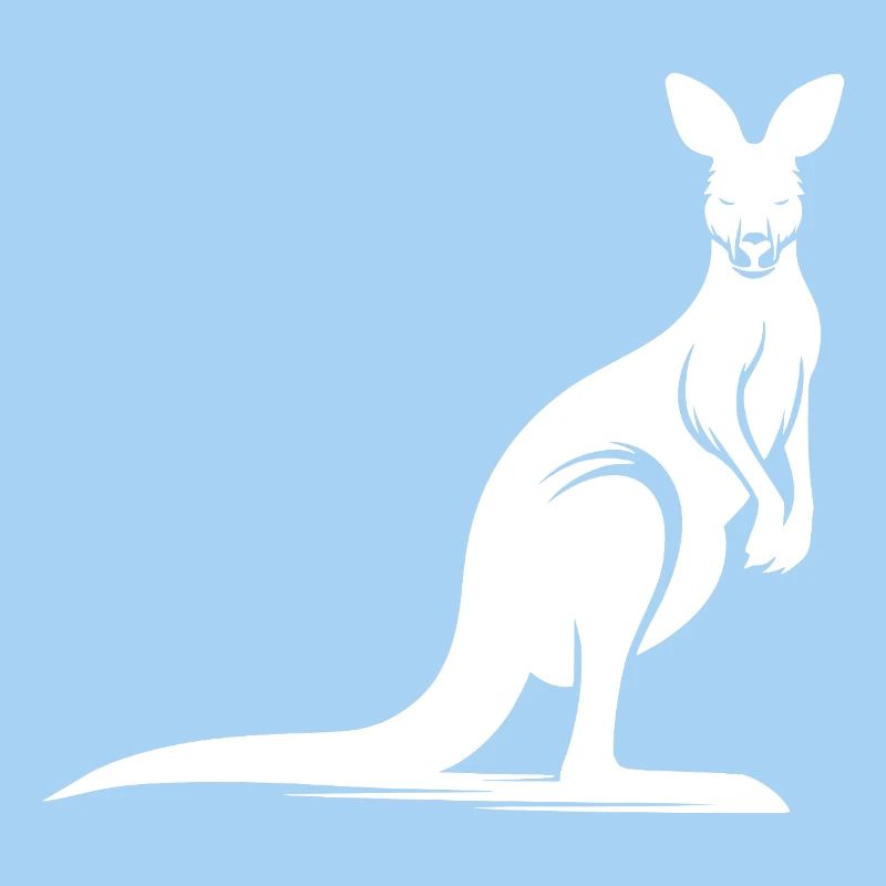 Silhouette eines anmutigen Kängurus