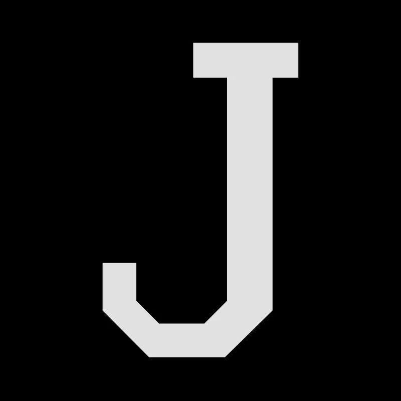 Letter J two-color