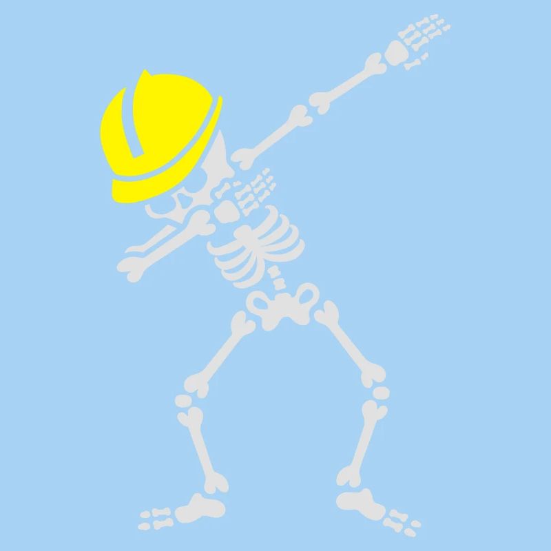 Dab skeleton dabbing construction worker enginer