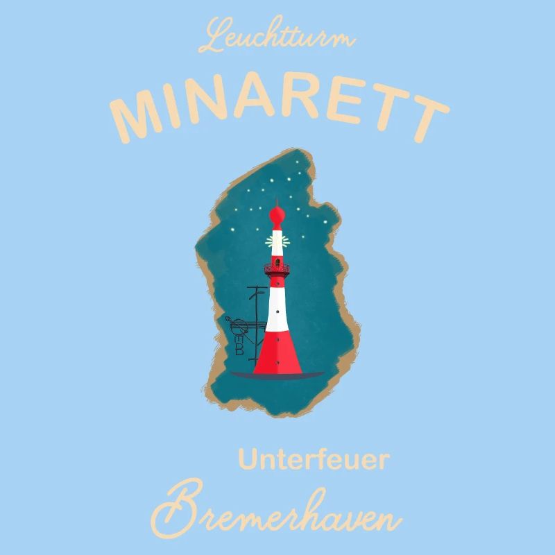 Bremerhaven, phare sous le feu, minaret,