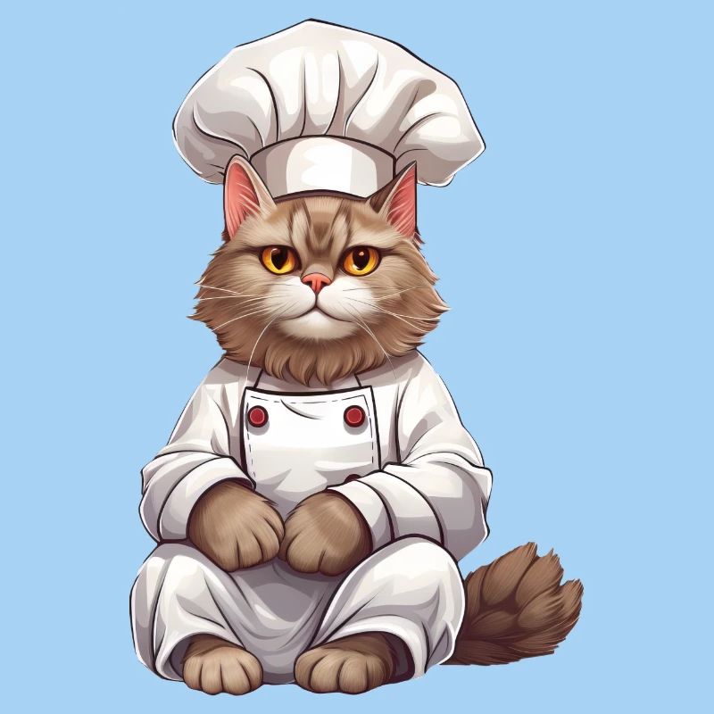 Cat Chef Design, Cat in Chef's Hat