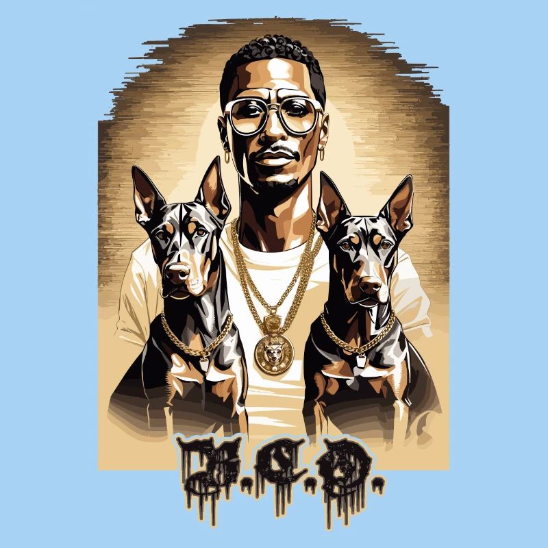 Rapper mit Dobermänner