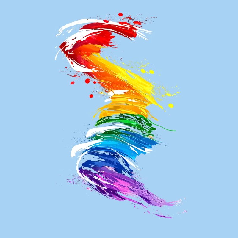 Abstraktes Regenbogen Pride Tornado Design - Lebendig