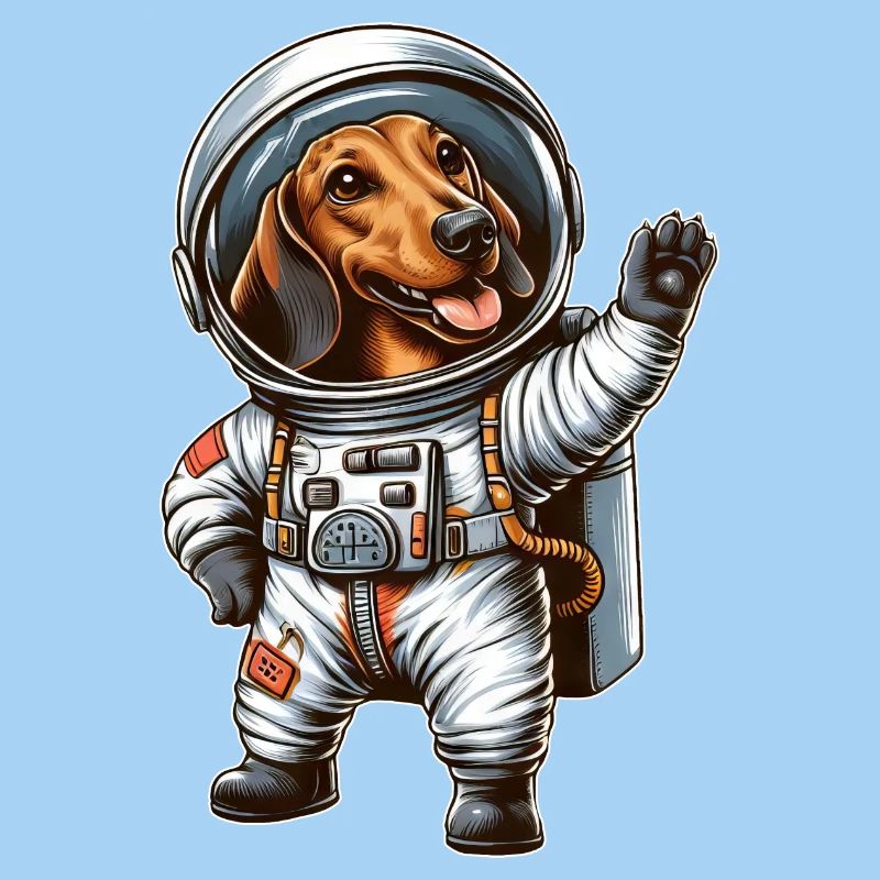 Dackel Astronaut Weltraum Science Fiction