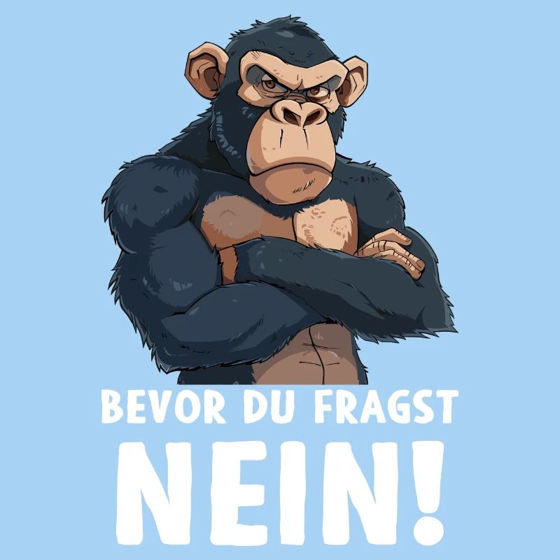 Schimpanse Affe Primat Bevor du fragst Nein