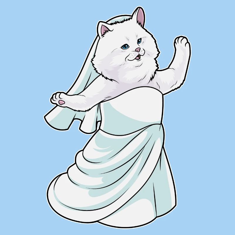 Robe de mariée perse chat de mariée