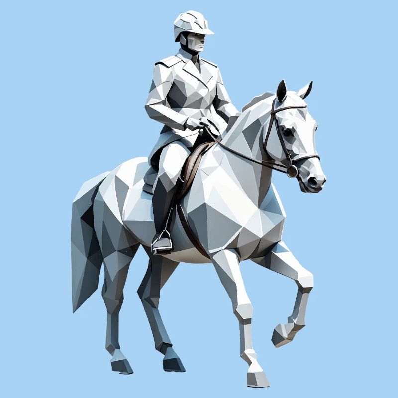 Cavalier Low Poly - Ballet Design