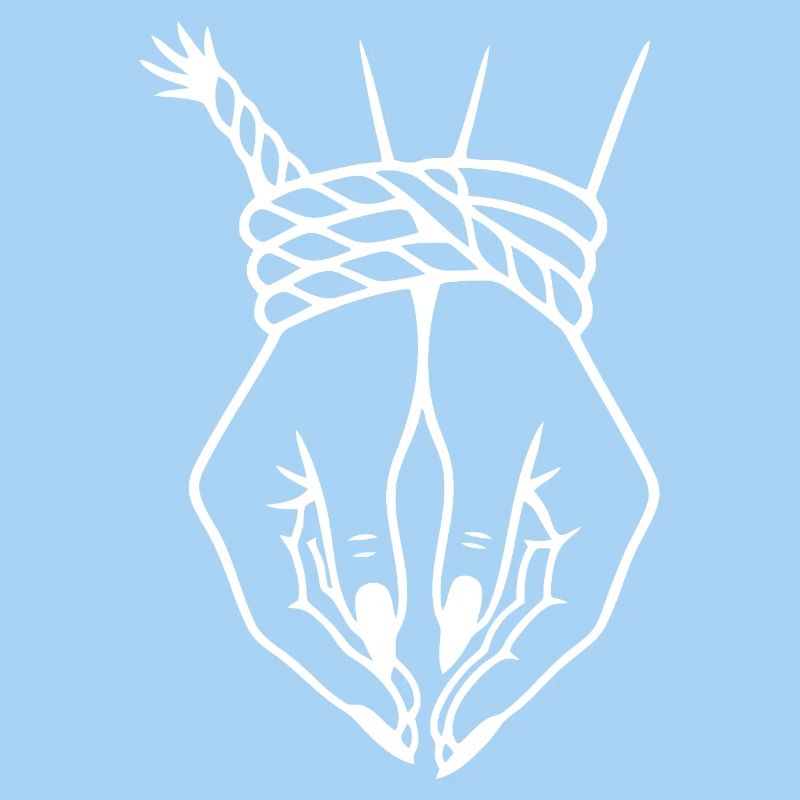 Illustration complexe de nœud de main et de corde