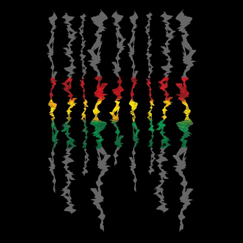 Rasta Ribbon Grayscale Stripes