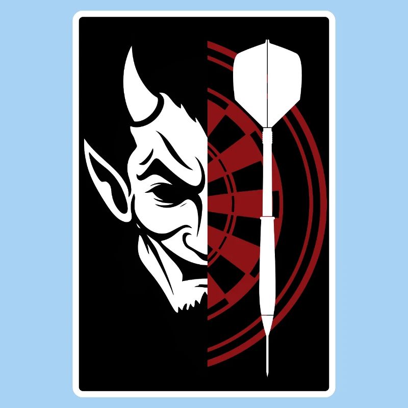 Fléchettes, cible de bœuf, jeu de fléchettes et diable.