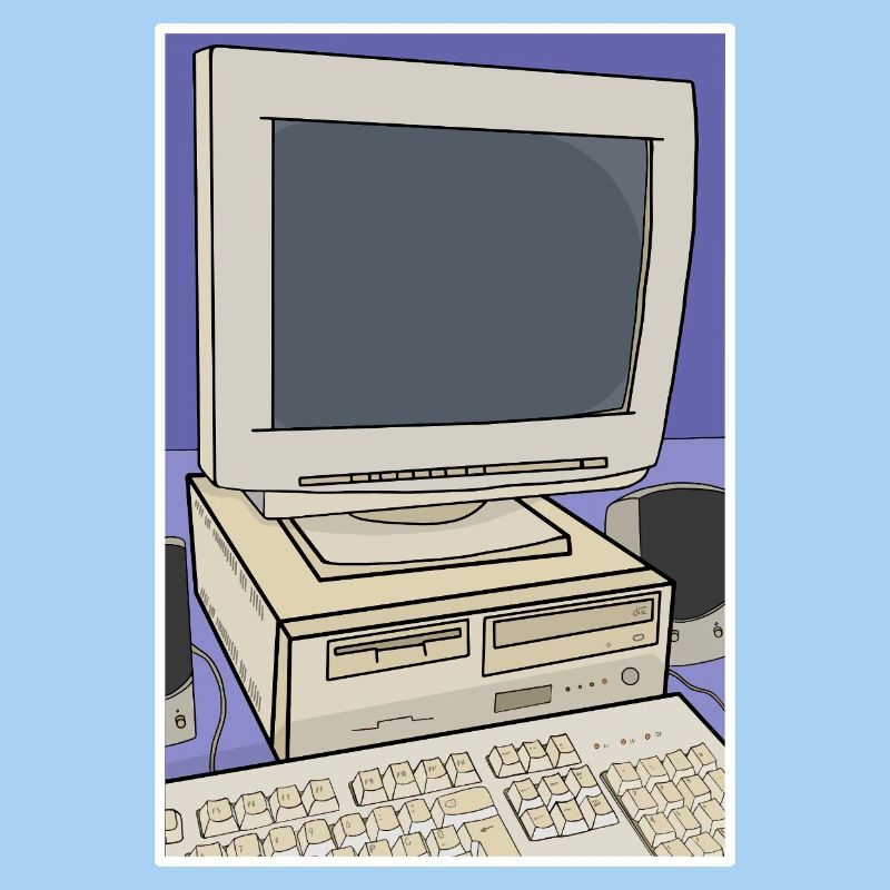 Retro Computer Desktop Setup