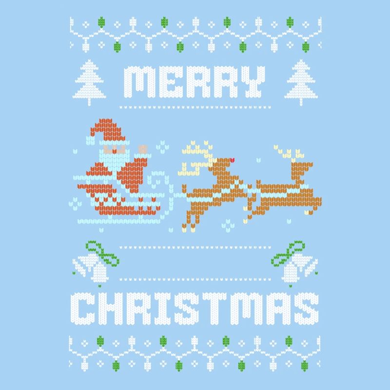 Merry Christmas Santa Ugly XMAS Pixel Style