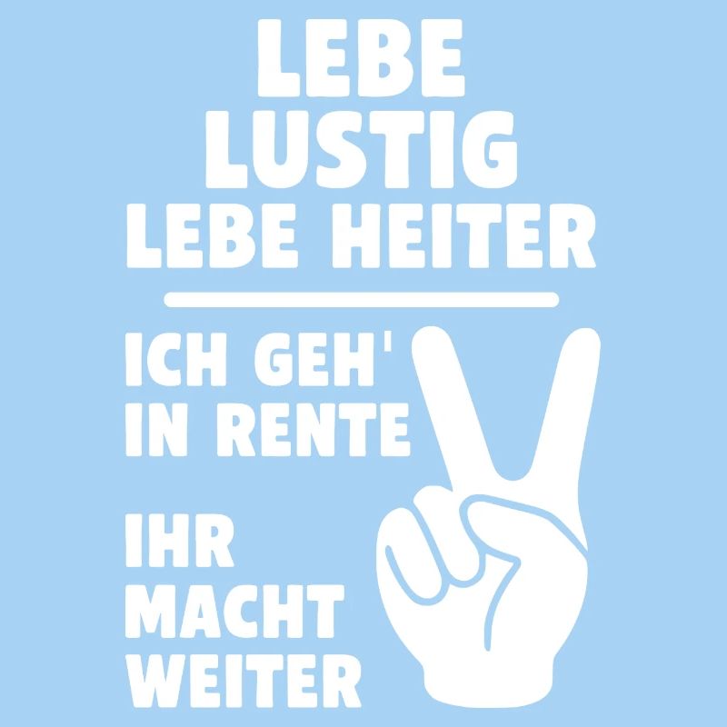 Funny pension message with peace sign