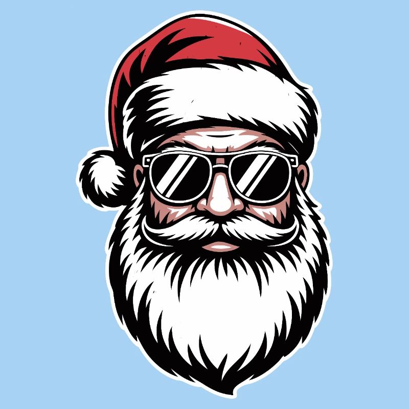 Père Noël Cool avec Lunettes de Soleil