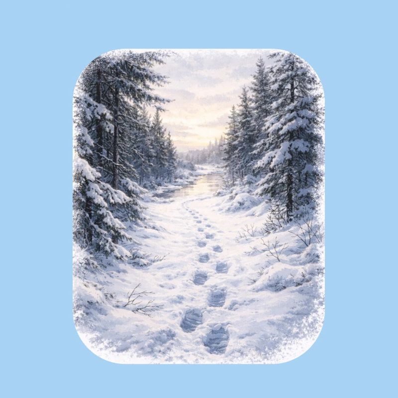 Winter Forest Path Morgenschein