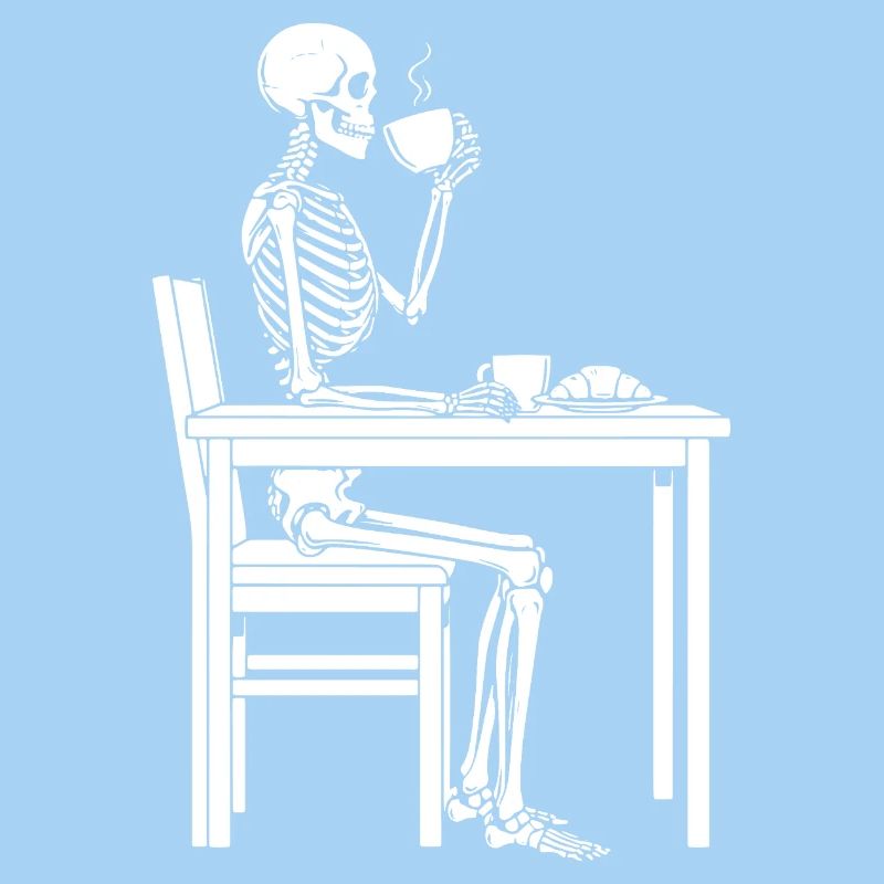 Skelett-Kaffeepause