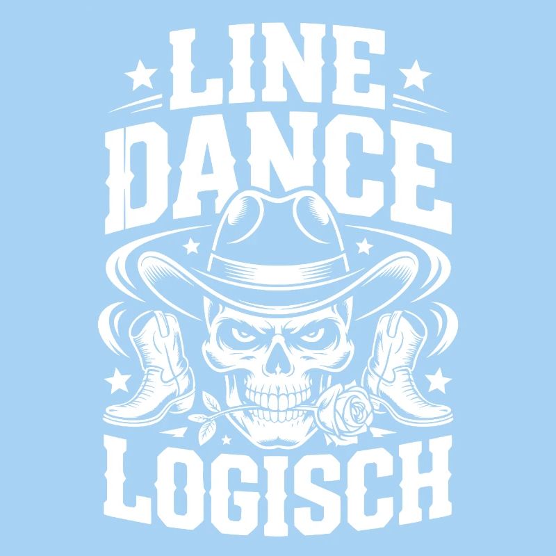 Line Dance Skull Cowboy