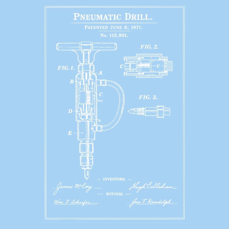 Brevet de plan de perceuse pneumatique