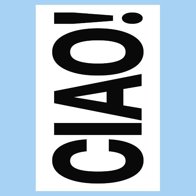 Ciao Typografie Vertikal Minimal Design