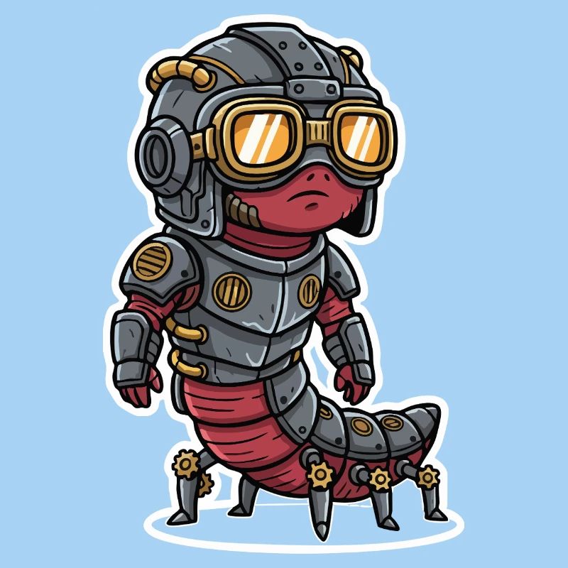 Mille-pattes Steampunk Blindé Armure Acier