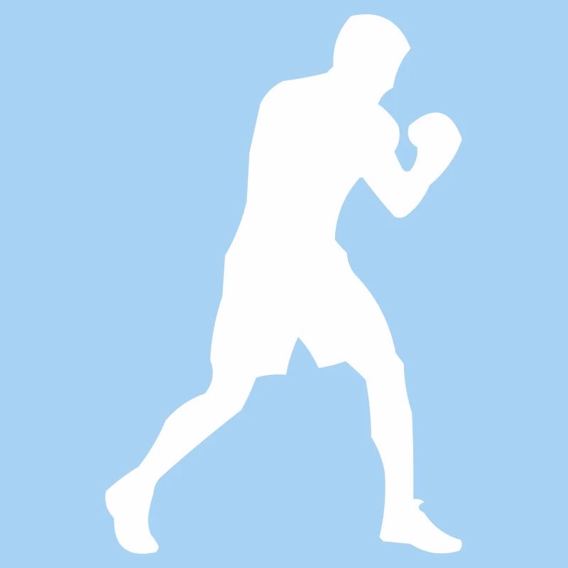 Boxer-Silhouette in Bewegung