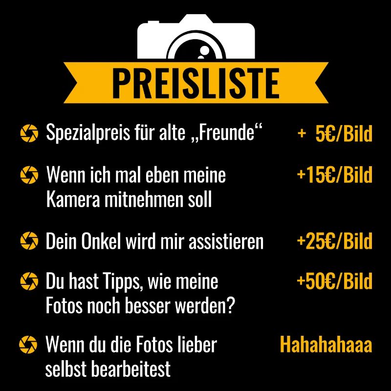 Fotografen Spezial-Preisliste