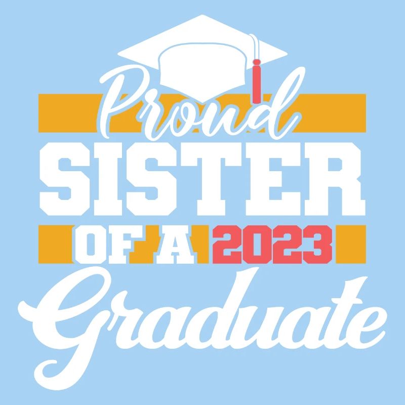Stolze Schwester einer Abschlussfeier 2023