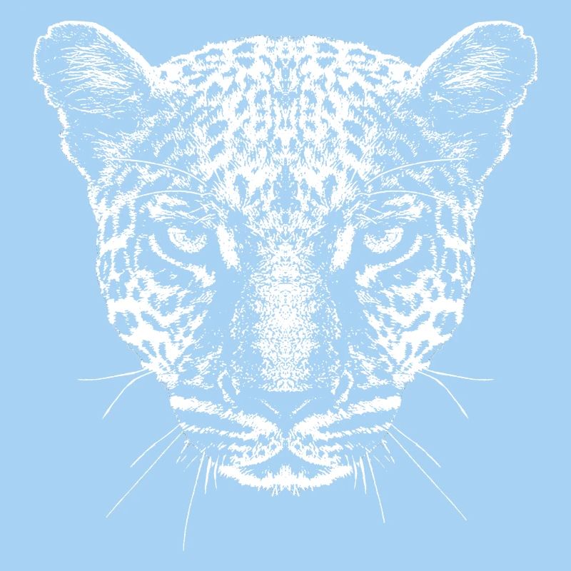 Leopard / Head / Graphic / White