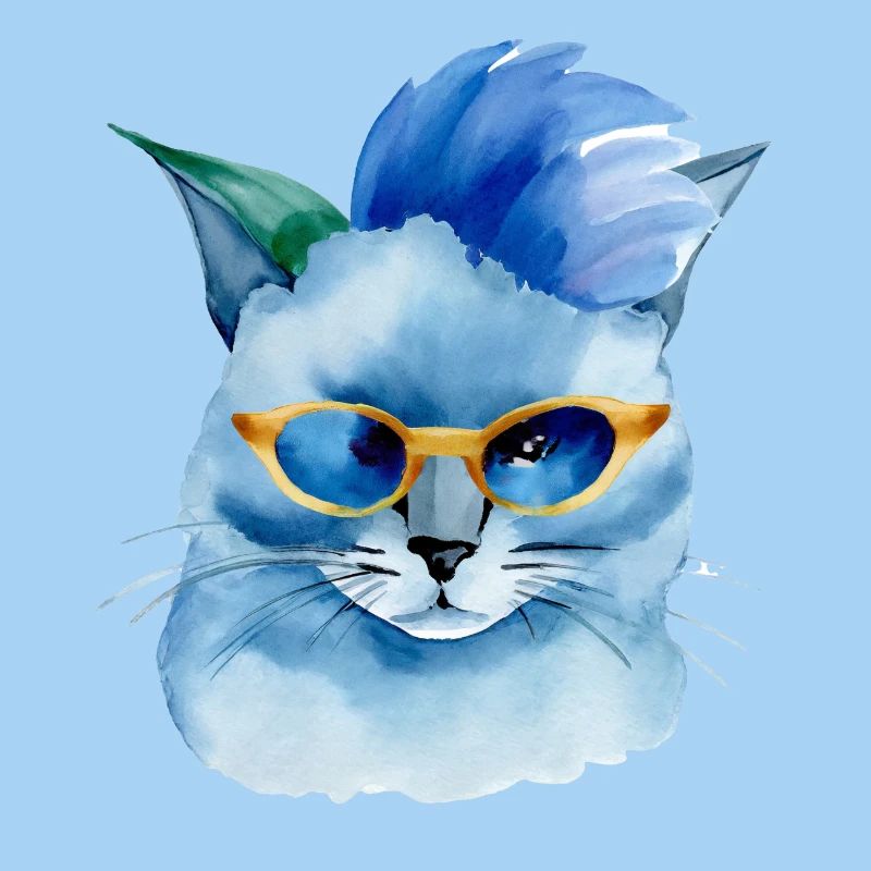 Punkrock Katze mit Sonnenbrille Geschenkidee