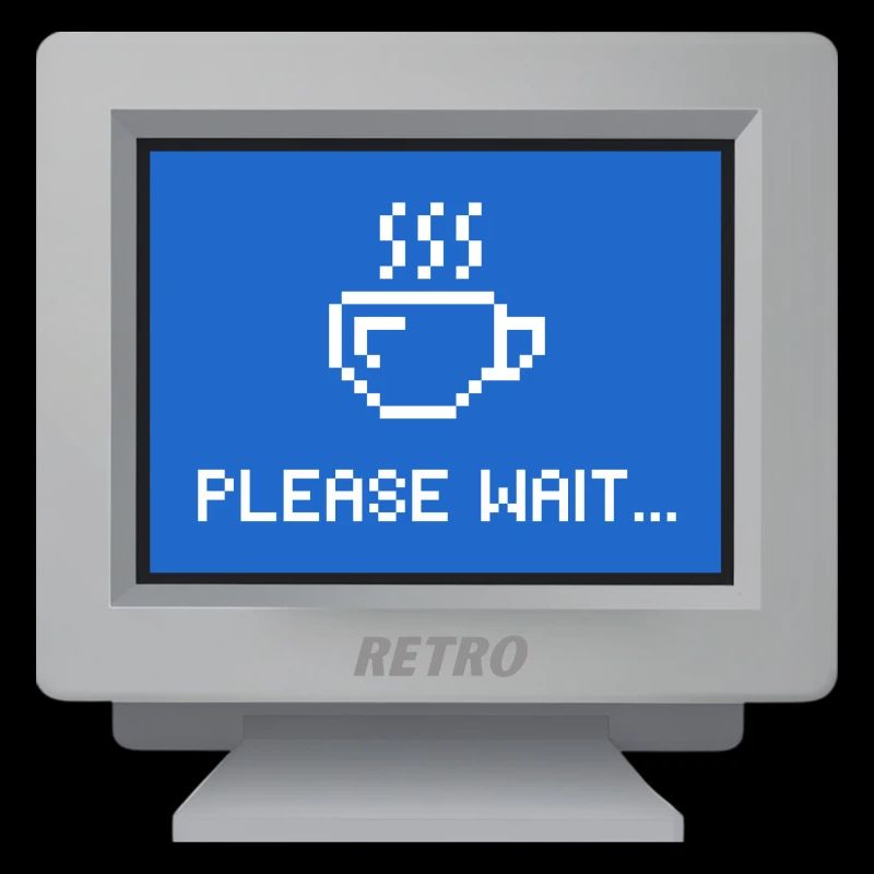 CRT design - "please wait" wallpaper