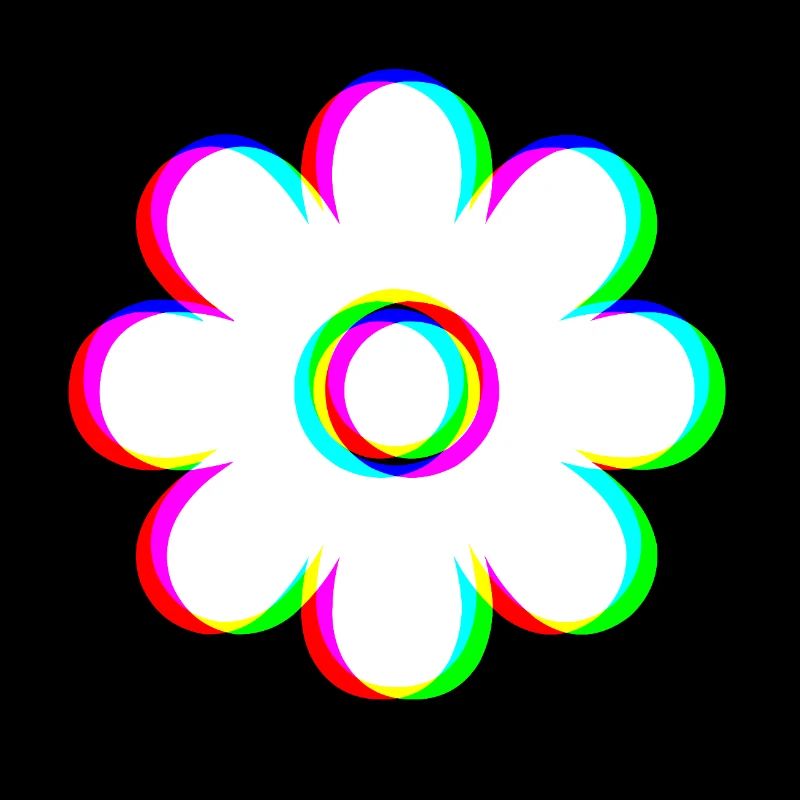 EDM Tricolor - Blossom 2 - Glitch - Rave Style