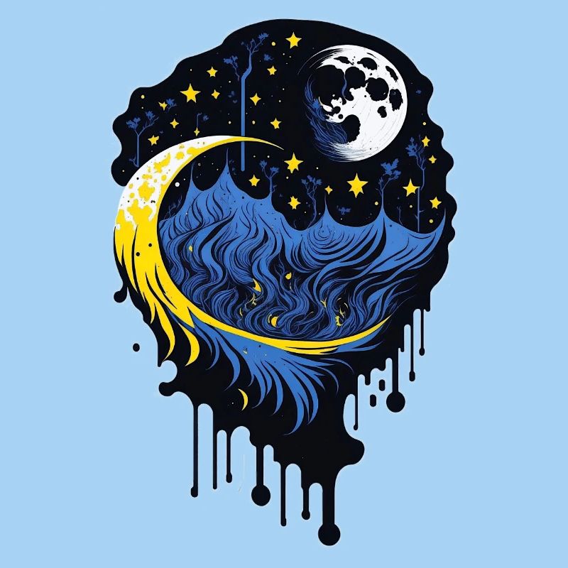 Lune et étoiles