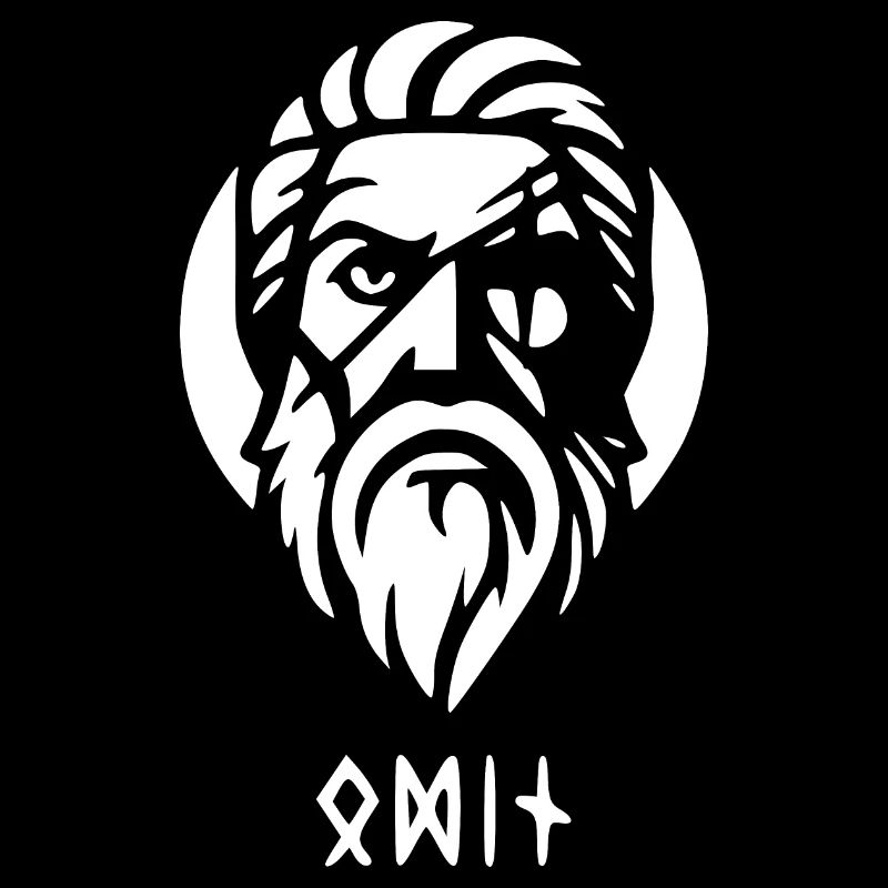 Odin weiss mit Runen