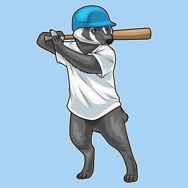Dachs Baseball Baseballschläger
